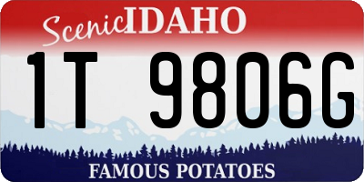ID license plate 1T9806G