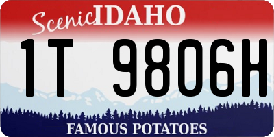 ID license plate 1T9806H