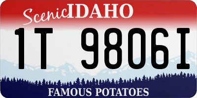 ID license plate 1T9806I