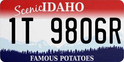 ID license plate 1T9806R