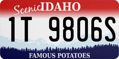 ID license plate 1T9806S