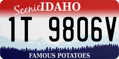 ID license plate 1T9806V