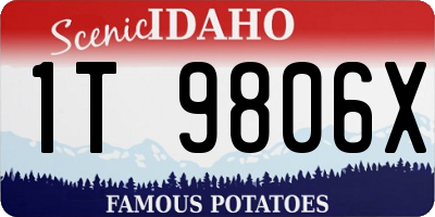 ID license plate 1T9806X