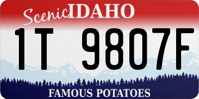 ID license plate 1T9807F