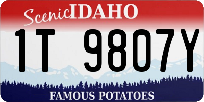ID license plate 1T9807Y