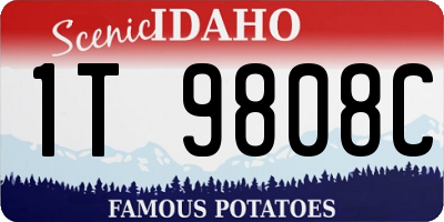 ID license plate 1T9808C