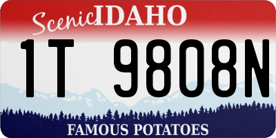 ID license plate 1T9808N