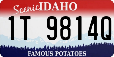 ID license plate 1T9814Q