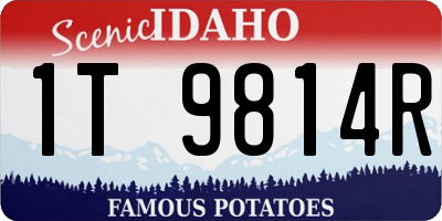 ID license plate 1T9814R