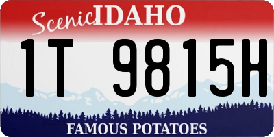 ID license plate 1T9815H