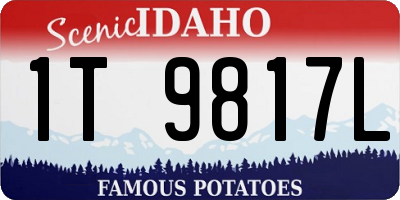 ID license plate 1T9817L