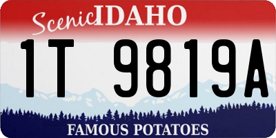 ID license plate 1T9819A