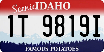 ID license plate 1T9819I