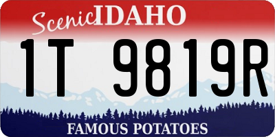 ID license plate 1T9819R