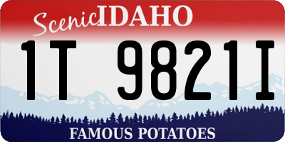 ID license plate 1T9821I