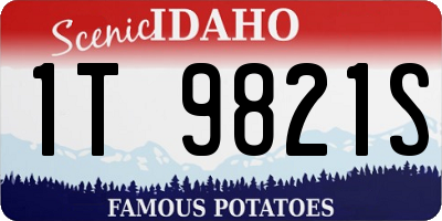 ID license plate 1T9821S