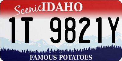 ID license plate 1T9821Y