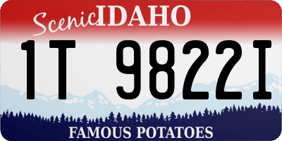 ID license plate 1T9822I