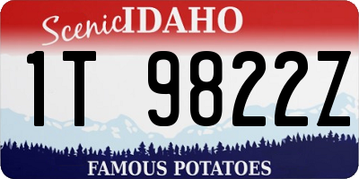 ID license plate 1T9822Z