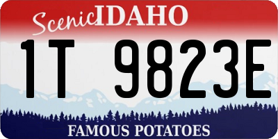 ID license plate 1T9823E