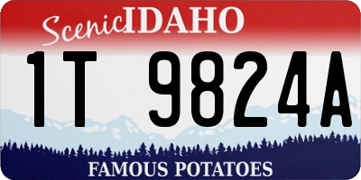 ID license plate 1T9824A