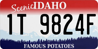ID license plate 1T9824F