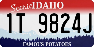 ID license plate 1T9824J