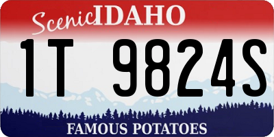 ID license plate 1T9824S
