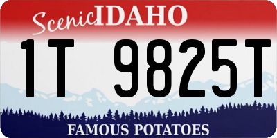 ID license plate 1T9825T