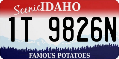 ID license plate 1T9826N