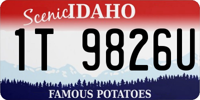 ID license plate 1T9826U