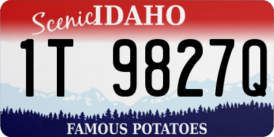 ID license plate 1T9827Q