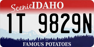 ID license plate 1T9829N