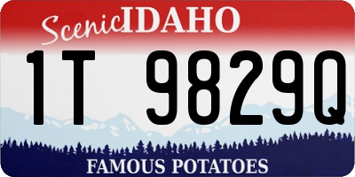 ID license plate 1T9829Q