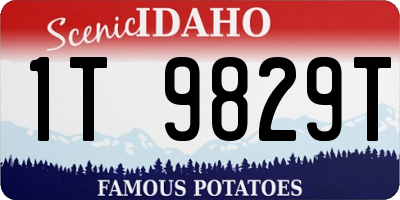 ID license plate 1T9829T