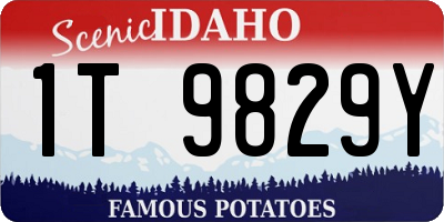 ID license plate 1T9829Y