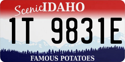 ID license plate 1T9831E