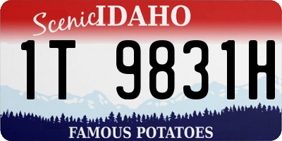 ID license plate 1T9831H