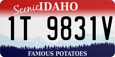 ID license plate 1T9831V