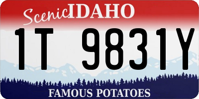 ID license plate 1T9831Y