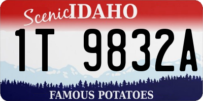 ID license plate 1T9832A