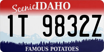 ID license plate 1T9832Z