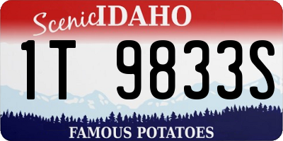 ID license plate 1T9833S
