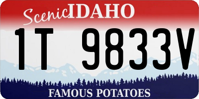 ID license plate 1T9833V