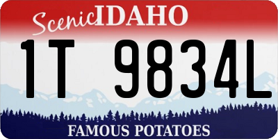 ID license plate 1T9834L
