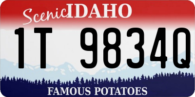 ID license plate 1T9834Q