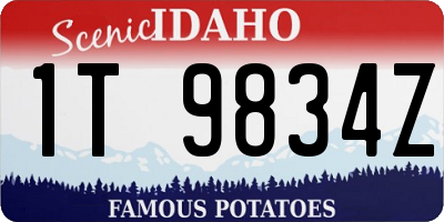 ID license plate 1T9834Z