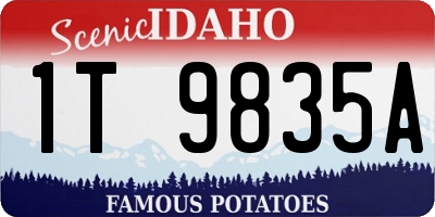 ID license plate 1T9835A