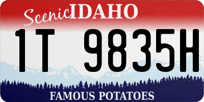 ID license plate 1T9835H