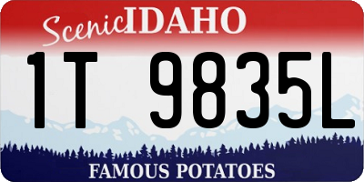 ID license plate 1T9835L
